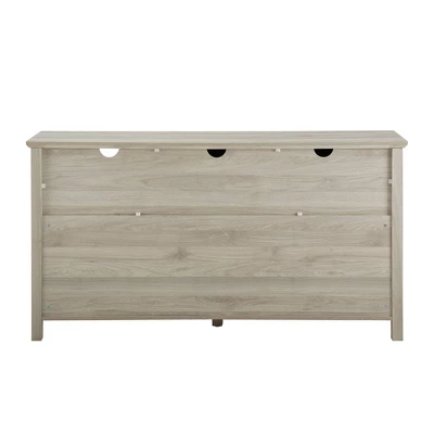 58" Diagonal Grooved Door Sideboard With Open Storage - Saracina Home 7 58" Diagonal Grooved Door Sideboard With Open Storage - Saracina Home - Image 5
