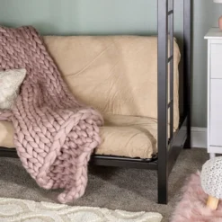 Twin Over Futon Analise Metal Bunk Bed Black - Saracina Home 13 Twin Over Futon Analise Metal Bunk Bed Black - Saracina Home -Saracina Home GUEST ffe84cd1 2ca5 49b4 b5d9 a86751b3e5fc